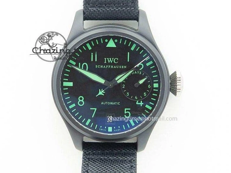 MIROTIME 0114 HighQuality Mark XVIII LAUREUS IW324703 Black Ceramic MKF Best Edition On Black Nylon Strap A 7218